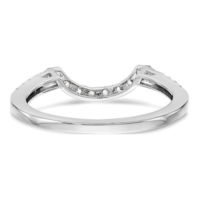 14K White Gold 0.27 ct tw Diamond Contour Wedding Band – view 6