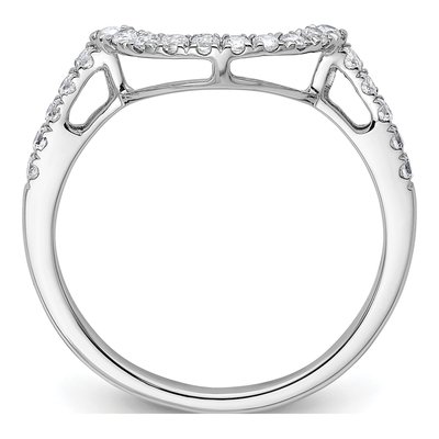 14K White Gold 1/3 ct tw Diamond Contoured Wedding Band – view 4