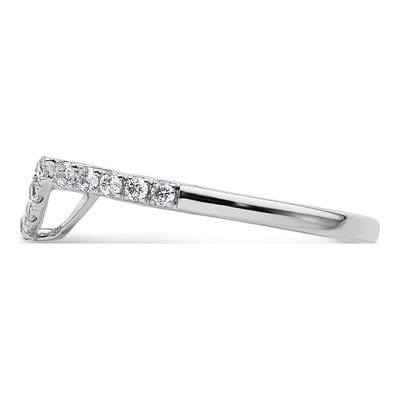 14K White Gold 1/3 ct tw Diamond Contoured Wedding Band – view 5