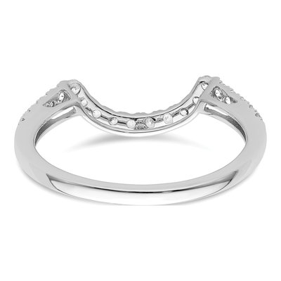 14K White Gold 1/3 ct tw Diamond Contoured Wedding Band – view 7