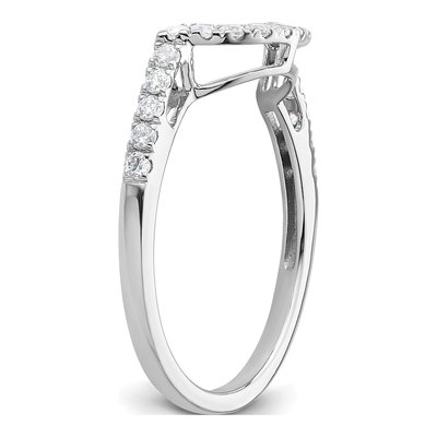 14K White Gold 1/3 ct tw Diamond Contoured Wedding Band – view 8