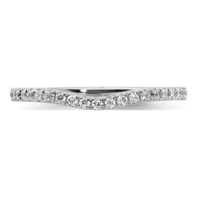 14K White Gold 1/5 ct tw Diamond Wedding Band – view 5