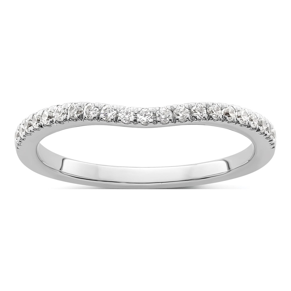14K White Gold 1/5 ct tw Diamond Wedding Band