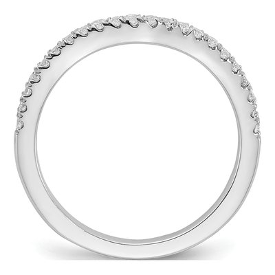14K White Gold 1/5 ct tw Diamond Contoured Wedding Band – view 2