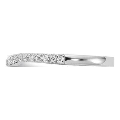 14K White Gold 1/5 ct tw Diamond Contoured Wedding Band – view 3