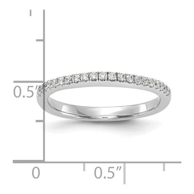 14K White Gold 1/5 ct tw Diamond Contoured Wedding Band – view 7