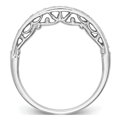 14K White Gold 1/7 ct tw Diamond Wedding Band – view 2