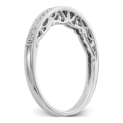 14K White Gold 1/7 ct tw Diamond Wedding Band – view 6