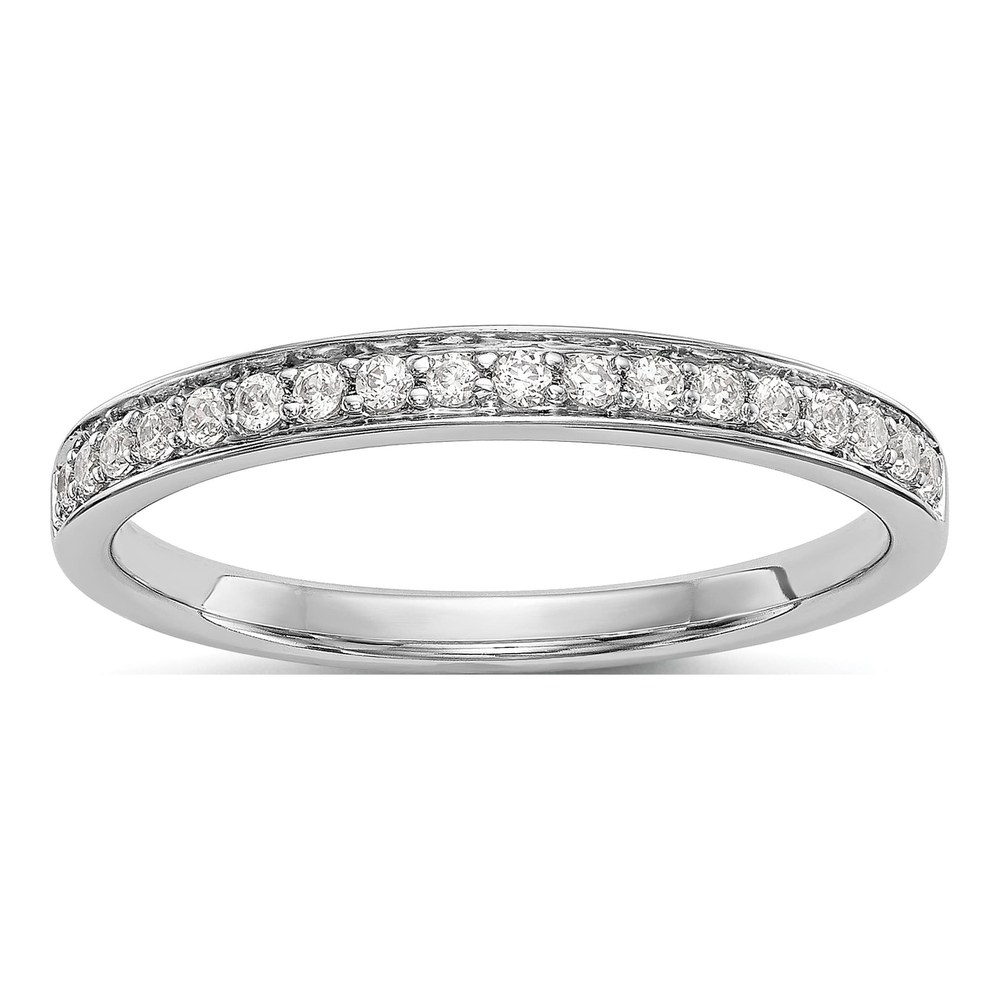 14K White Gold 1/6 ct tw Diamond Wedding Band