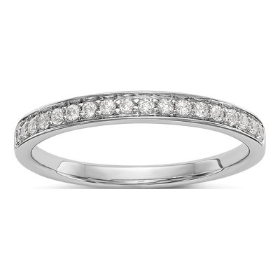 14K White Gold 1/6 ct tw Diamond Wedding Band