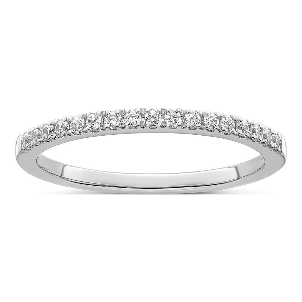 14K White Gold 1/6 ct tw Diamond Wedding Band