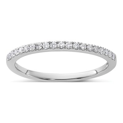 14K White Gold 1/5 ct tw Diamond Wedding Band