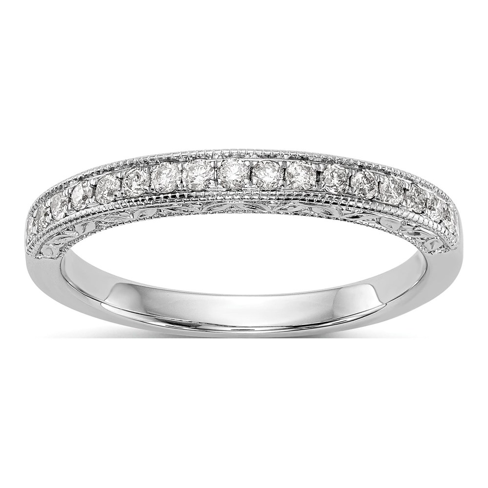 14K White Gold 1/4 ct tw Diamond Wedding Band