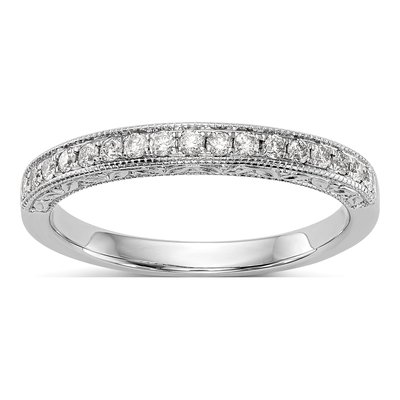 14K White Gold 1/4 ct tw Diamond Wedding Band