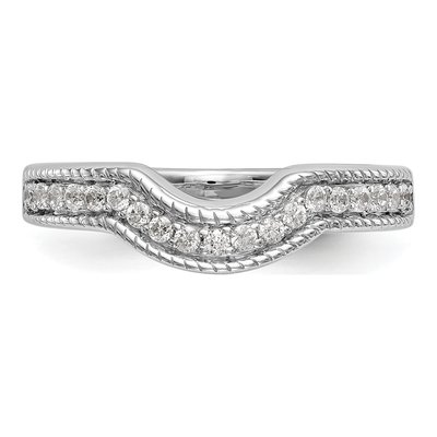 14K White Gold 1/4 ct tw Diamond Wedding Band – view 4
