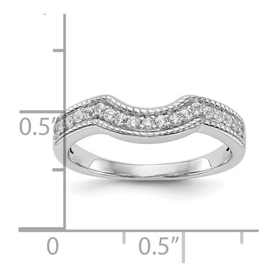 14K White Gold 1/4 ct tw Diamond Wedding Band – view 7