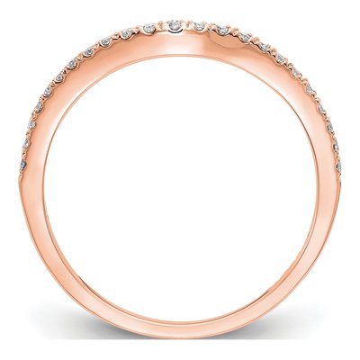 14K Rose Gold 1/7 ct tw Diamond Wedding Band – view 2