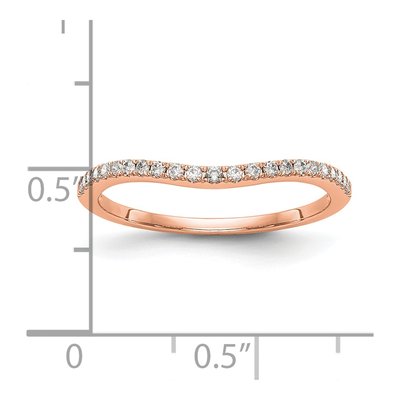14K Rose Gold 1/7 ct tw Diamond Wedding Band – view 3