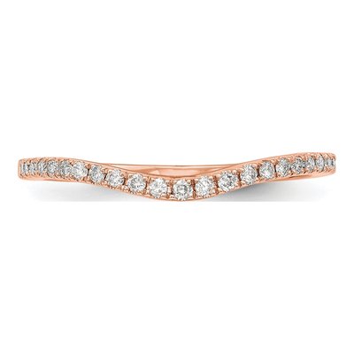 14K Rose Gold 1/7 ct tw Diamond Wedding Band – view 5