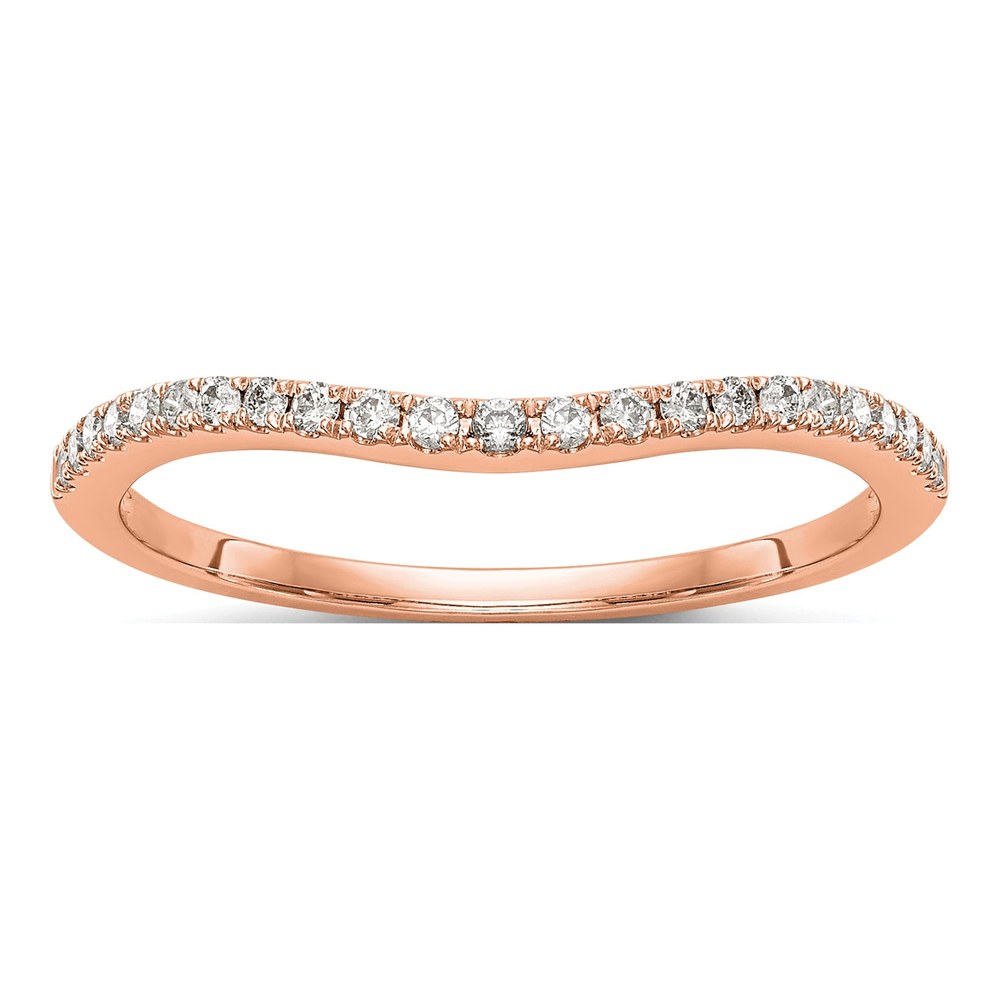 14K Rose Gold 1/7 ct tw Diamond Wedding Band