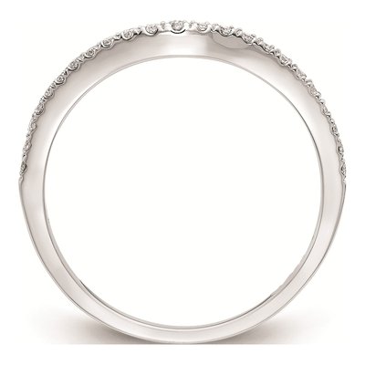 14K White Gold Diamond Wedding Band Mounting – view 2