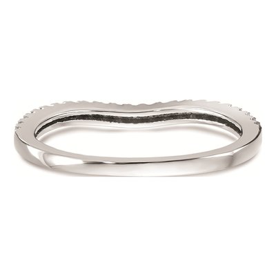14K White Gold Diamond Wedding Band Mounting – view 5