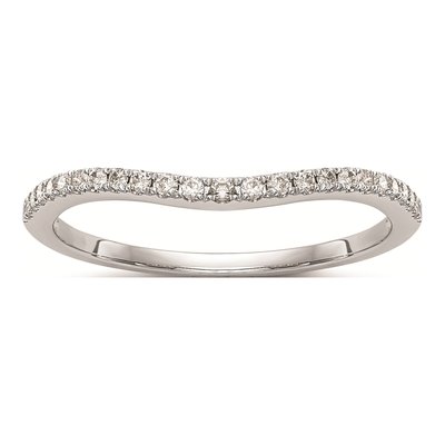 14K White Gold Diamond Wedding Band Mounting