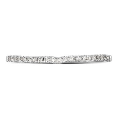 14K White Gold 1/8 ct tw Diamond Wedding Band – view 4