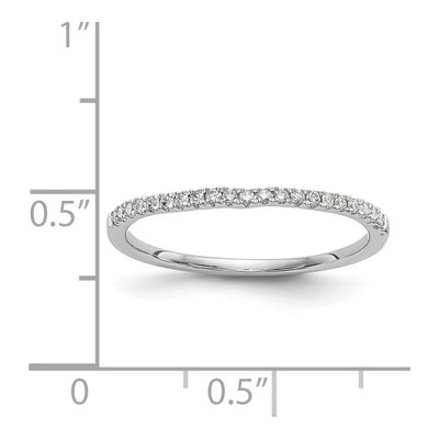 14K White Gold 1/8 ct tw Diamond Wedding Band – view 7