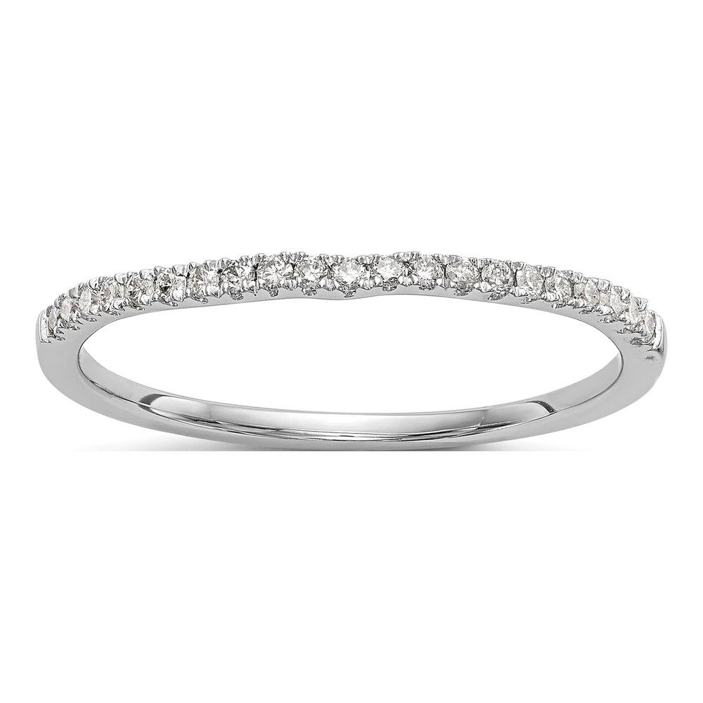 14K White Gold 1/8 ct tw Diamond Wedding Band