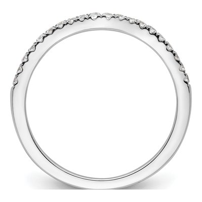 14K White Gold 1/5 ct tw Diamond Contoured Wedding Band – view 3