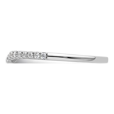 14K White Gold 1/5 ct tw Diamond Contoured Wedding Band – view 4