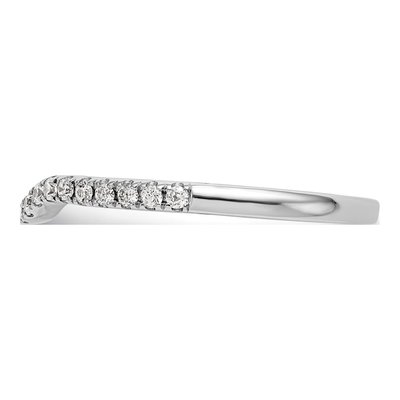 14K White Gold 1/4 ct tw Diamond Contoured Wedding Band – view 4