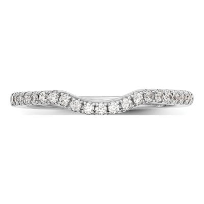 14K White Gold 1/4 ct tw Diamond Contoured Wedding Band – view 5