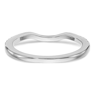 14K White Gold 1/4 ct tw Diamond Contoured Wedding Band – view 6