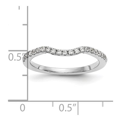 14K White Gold 1/4 ct tw Diamond Contoured Wedding Band – view 8