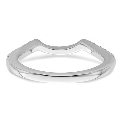 14K White Gold 1/2 ct tw Diamond Contoured Wedding Band – view 6