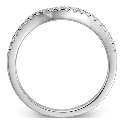 14K White Gold 1/5 ct tw Diamond Wedding Band – view 3