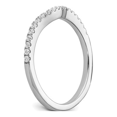 14K White Gold 1/5 ct tw Diamond Wedding Band – view 7