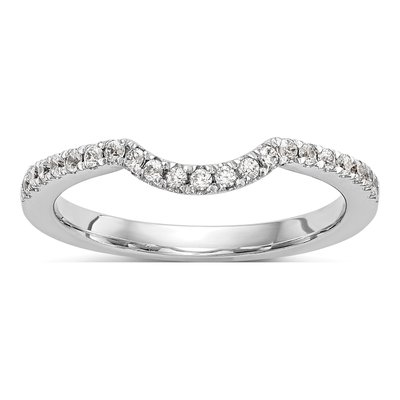 14K White Gold 1/4 ct tw Lab-Grown Diamond Wedding Band