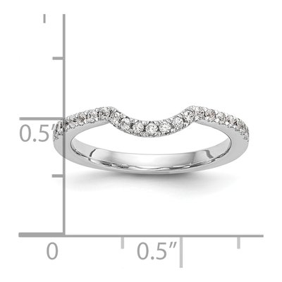 14K White Gold 1/4 ct tw Diamond Contoured Wedding Band – view 8