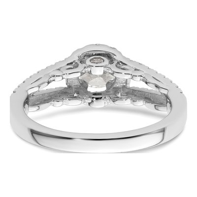 14K White Gold 1 ct tw Lab-Grown Diamond Halo Engagement Ring – view 6