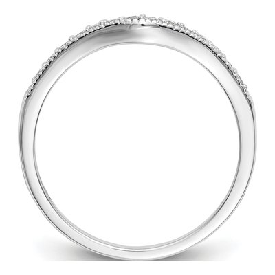 14K White Gold 1/6 ct tw Lab-Grown Diamond Wedding Band – view 3