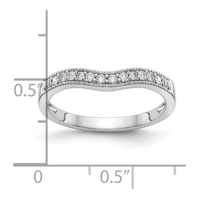 14K White Gold 1/6 ct tw Lab-Grown Diamond Wedding Band – view 6