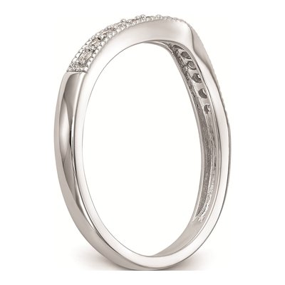 14K White Gold Contoured Wedding Band Mounting – view 7
