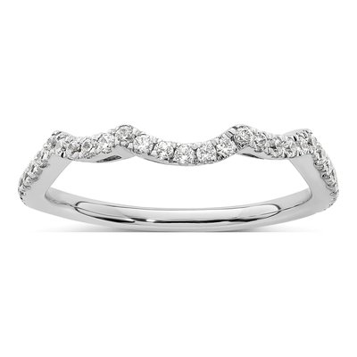 14K White Gold 1/3 ct tw Lab-Grown Diamond Wedding Band