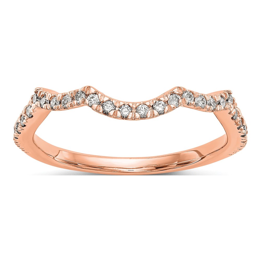 14K Rose Gold 1/3 ct tw Diamond Wedding Band