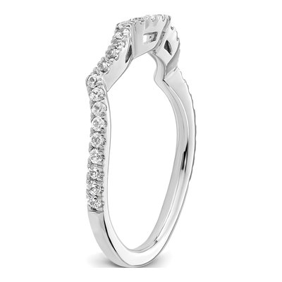 14K White Gold 1/3 ct tw Diamond Contoured Wedding Band – view 8