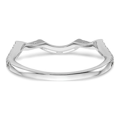 14K White Gold 1/3 ct tw Diamond Contoured Wedding Band – view 6