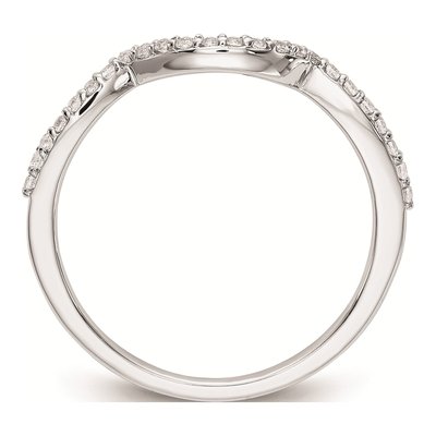 14K White Gold Contoured Wedding Band Mounting – view 2